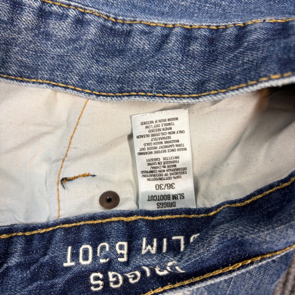 Aeropostale Briggs‎ Slim Bootcut Mens Jeans Medium Wash Distressed Size 36/30 - Picture 6 of 12